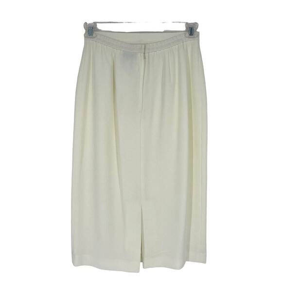 Vintage Adrianna Papell Skirt & Top Set Embroidered White 8 - Picture 11 of 12